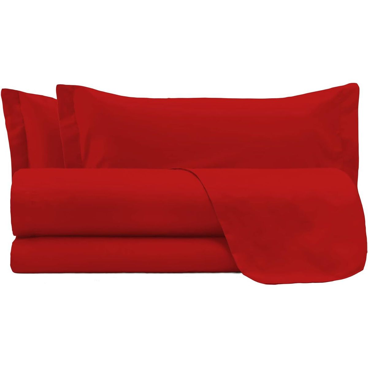 GENERICO - Sabanas De Algodón Bramante King Rojo