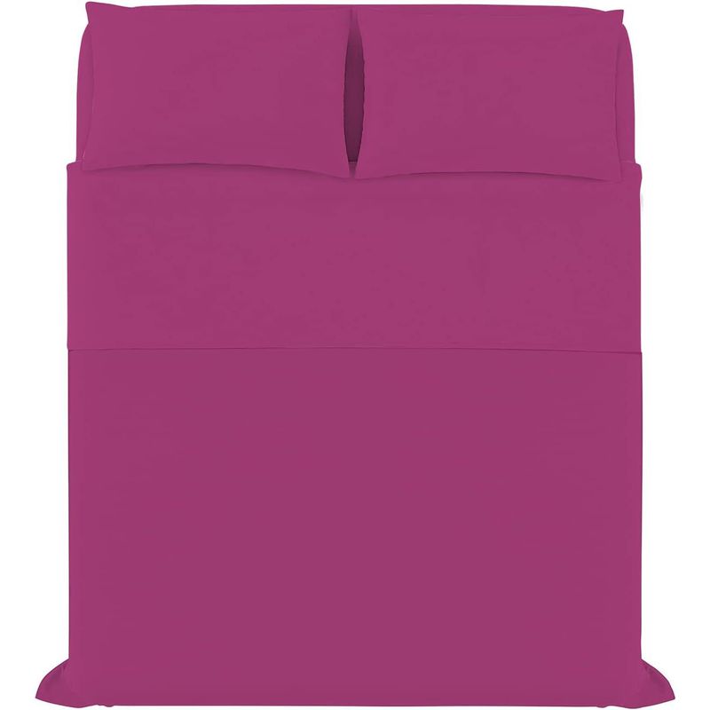 GENERICO - Sabanas De Algodón Bramante King Fucsia