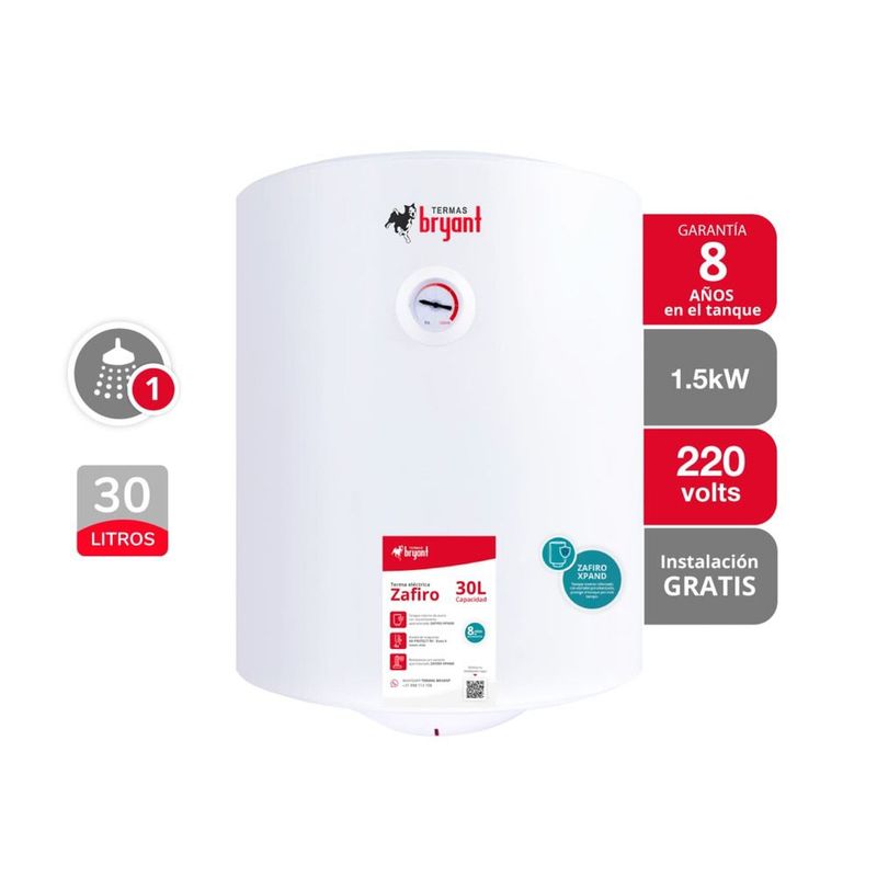 BRYANT - Terma eléctrica Bryant Zafiro 30L