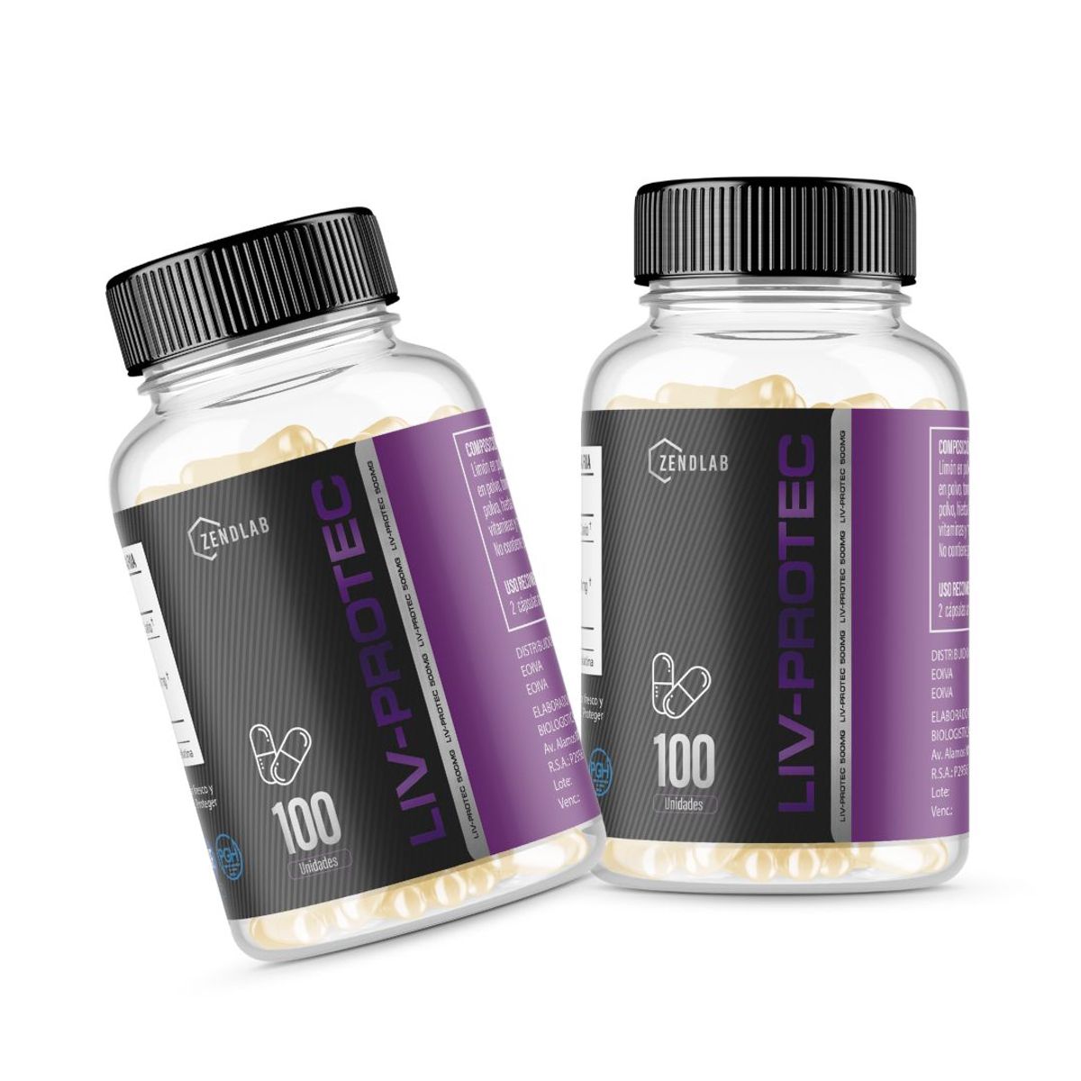 ZENDLAB - PACK X2 Cardo Mariano Silimarina Alcachofa LIV PROTEC 100 Caps ZendLab