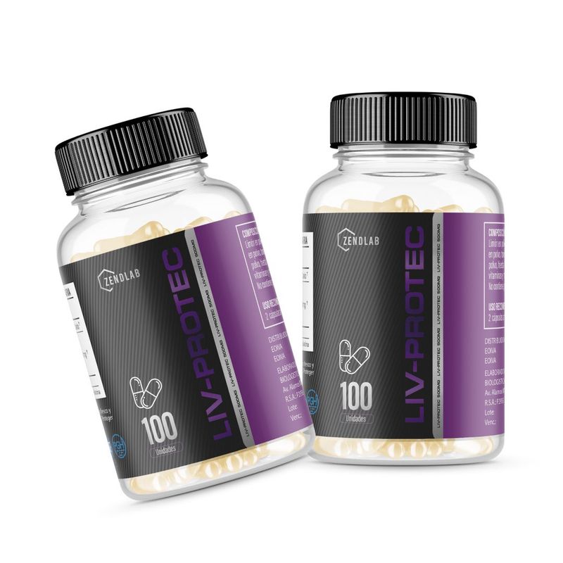 ZENDLAB - PACK X2 Cardo Mariano Silimarina Alcachofa LIV PROTEC 100 Caps ZendLab