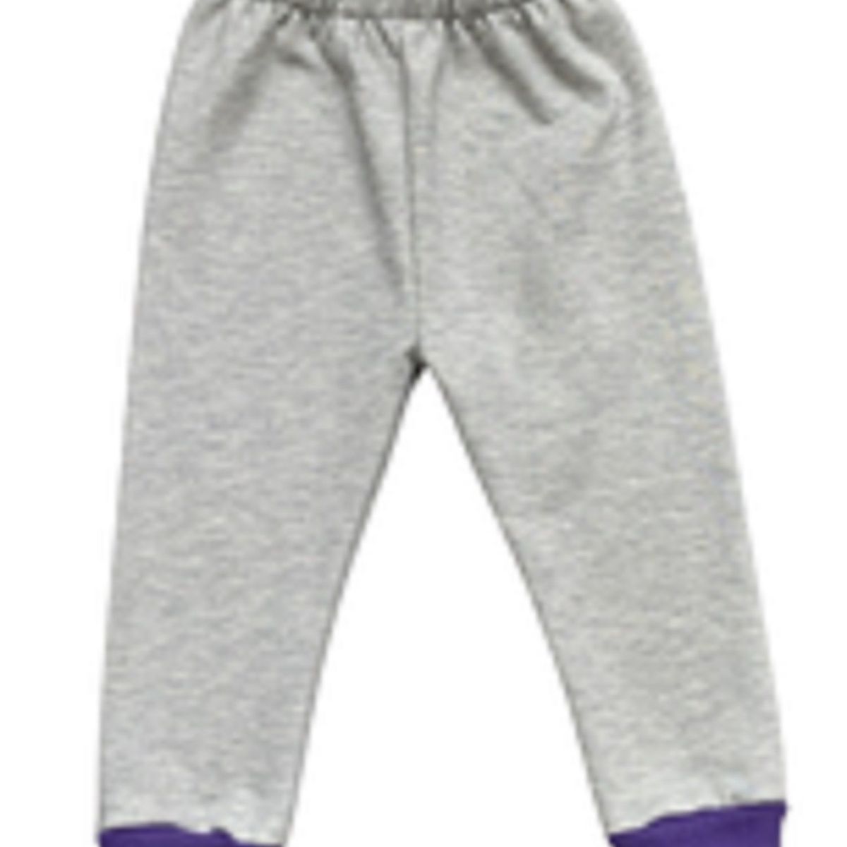 RED CARROT - Pantalon de franela gris con morado