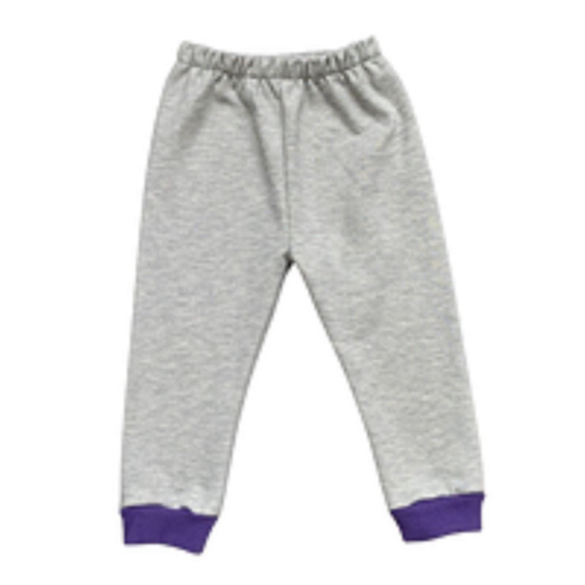 RED CARROT - Pantalon de franela gris con morado