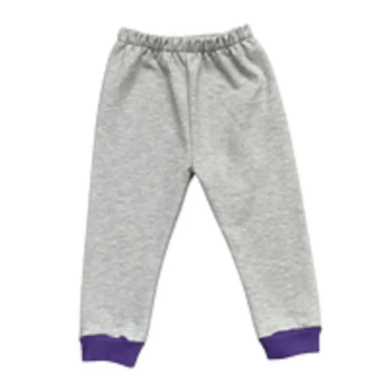 RED CARROT - Pantalon de franela gris con morado