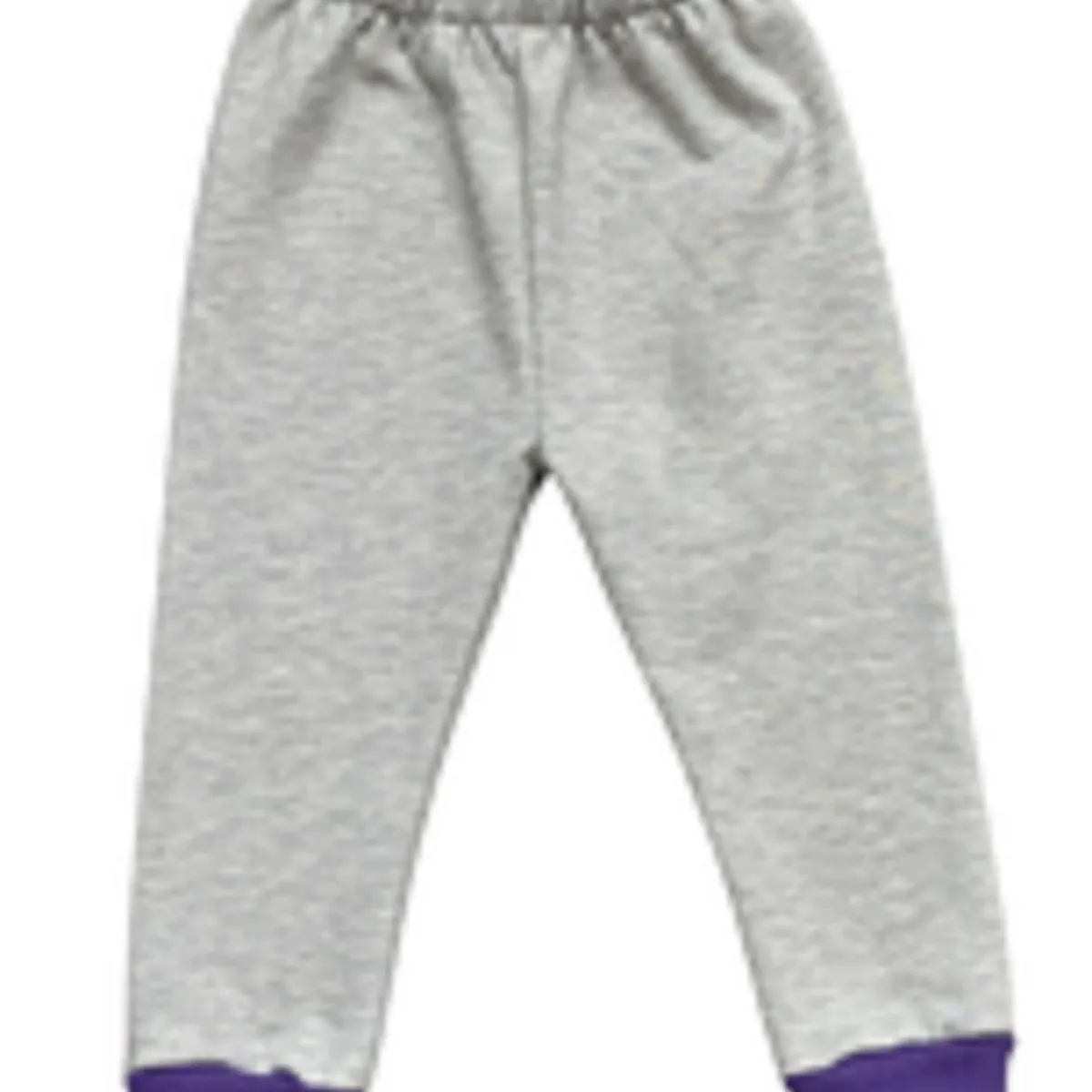 RED CARROT - Pantalon de franela gris con morado