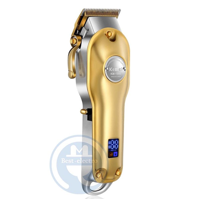 KEMEI - Cortadora Kemei KM-1986 Dorada con Hoja Ajustable