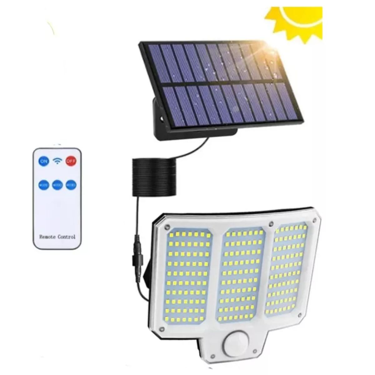 INSPIRA MARKET - Lampara Panel LED solar para exteriores