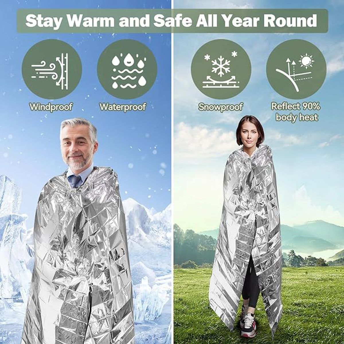 GENERICO - Manta Térmica Emergencia Desastres Supervivencia 140x210