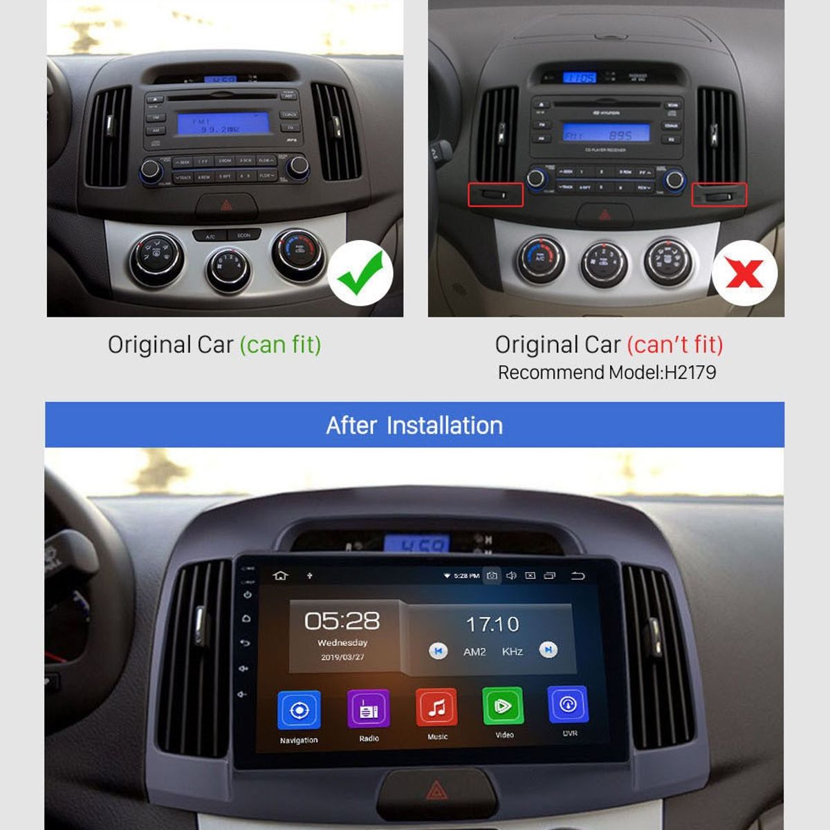 GENERICO - Autoradio Hyundai Accent Del 2009-2012 +Cámara Full HD