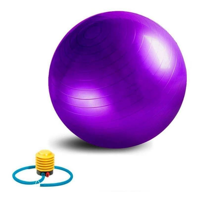 GENERICO - Pelota Pilates Yoga Morado  65cm Gym