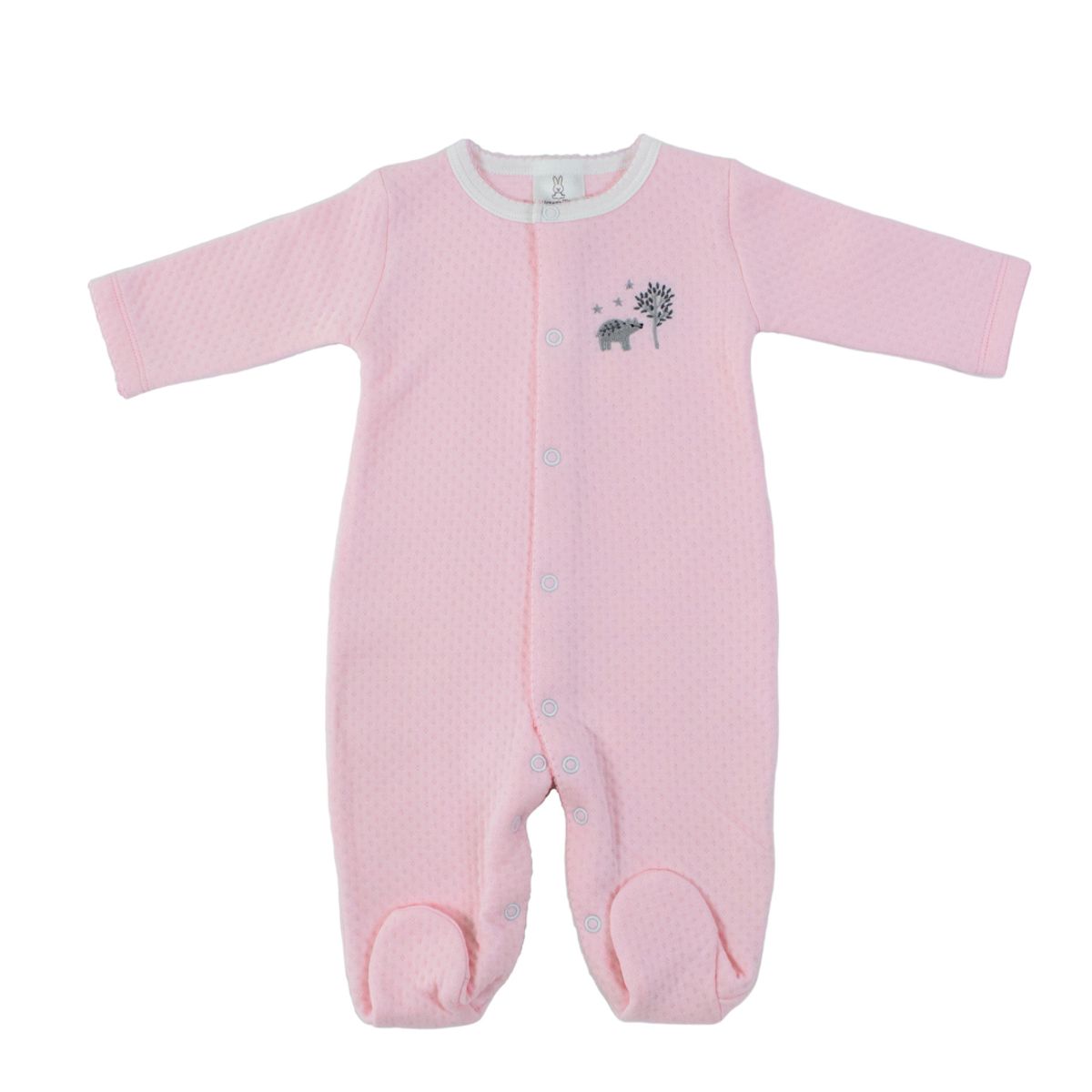 WAWA PIMA - PIJAMA BEBE NIÑA JACQUARD ERIZO ROSADO