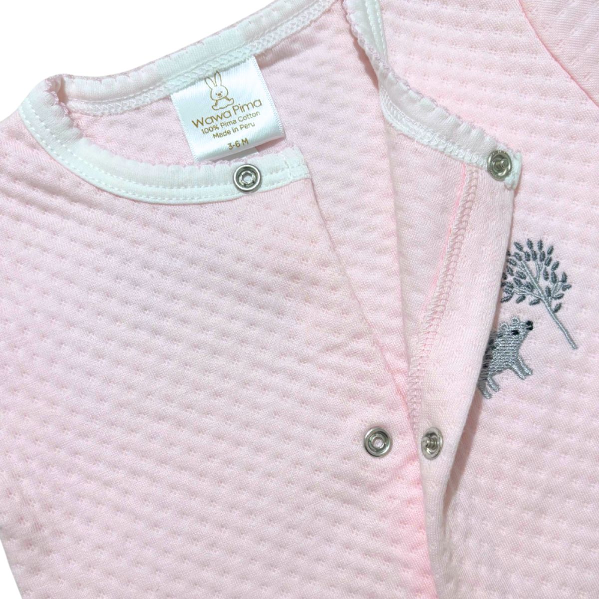 WAWA PIMA - PIJAMA BEBE NIÑA JACQUARD ERIZO ROSADO