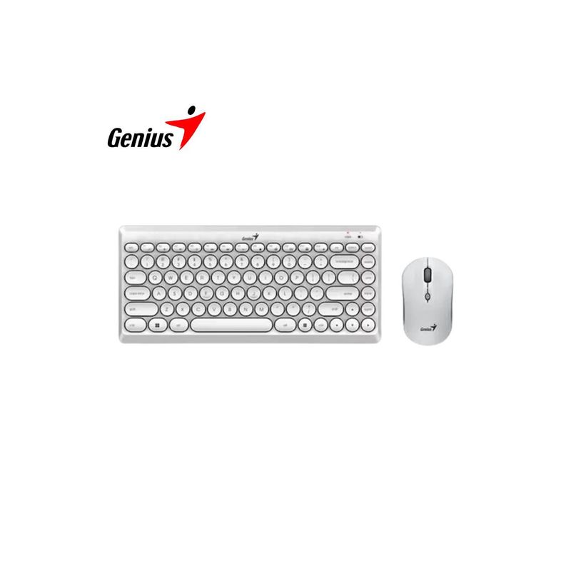 Genius LuxeMate Q8000 Combo Wireless Blanco Teclado y Mouse Compacto ...
