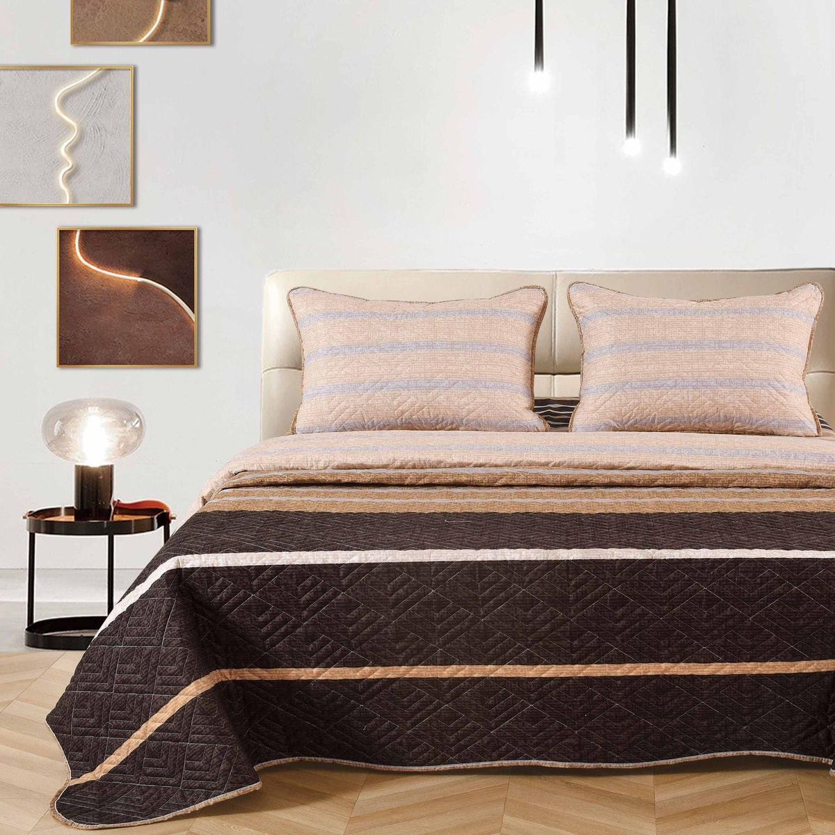 VENEZIA - Set de Cubrecama 2 Pz + Sabanas + Fundas 100%  Calidad Premiun