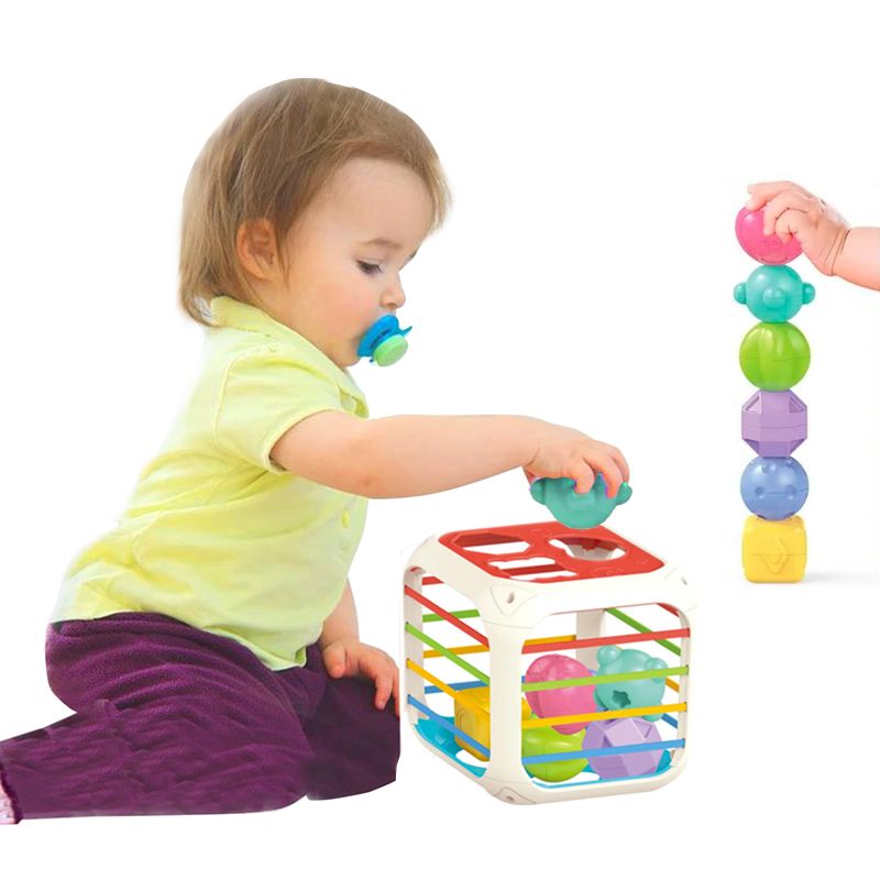 Cubo de Obstaculos con Ligas para Estimulacion Temprana GENERICO