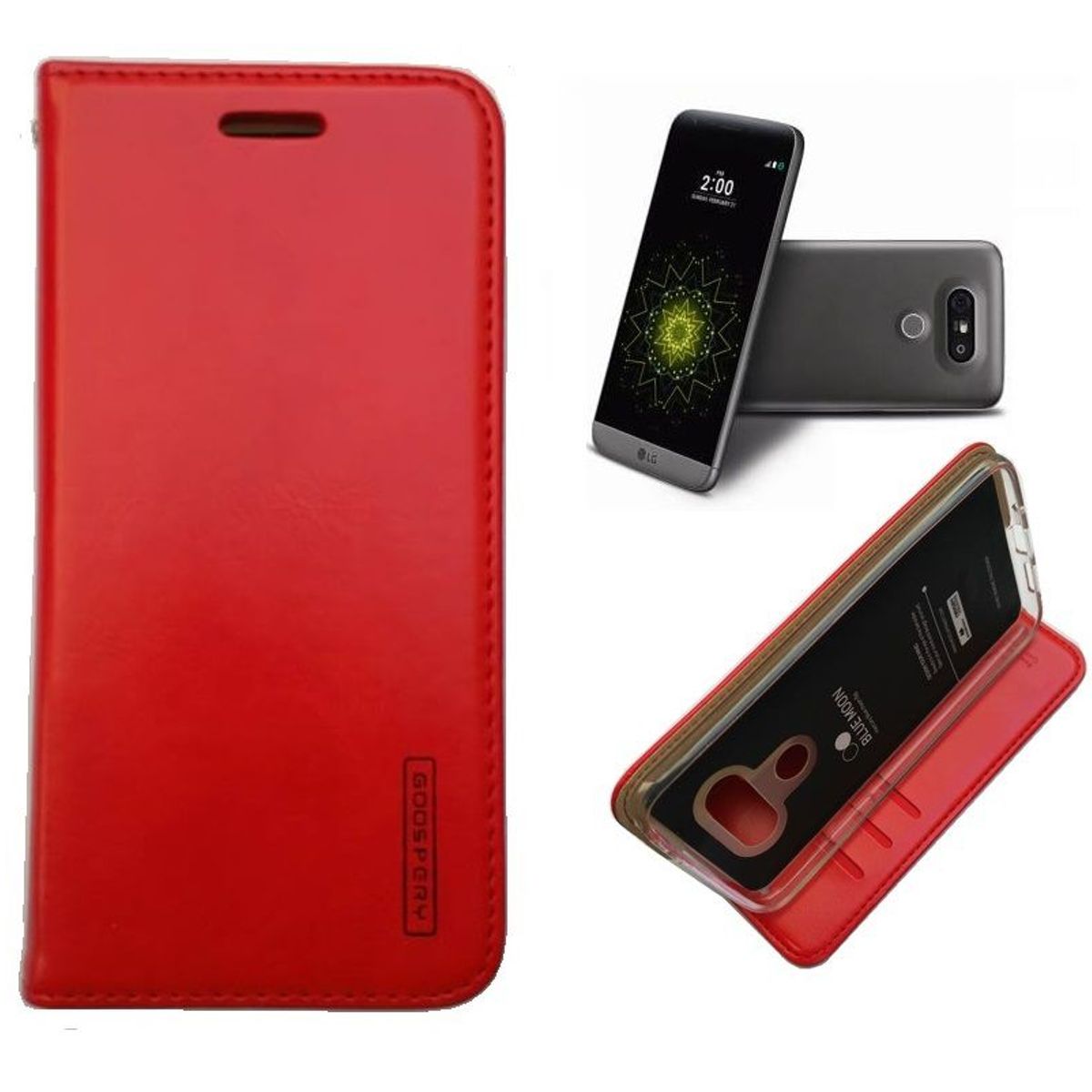 GOOSPERY - Funda para LG G5 Protector Flip Cover estuche forro case con parante