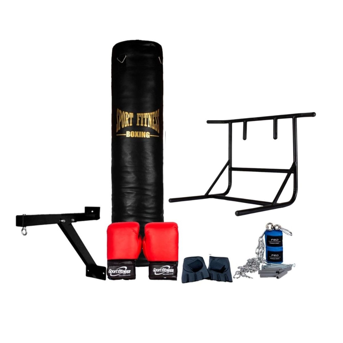 URBAN FIT - SACO DE BOX 1.20 M + BARRA + GUANTES