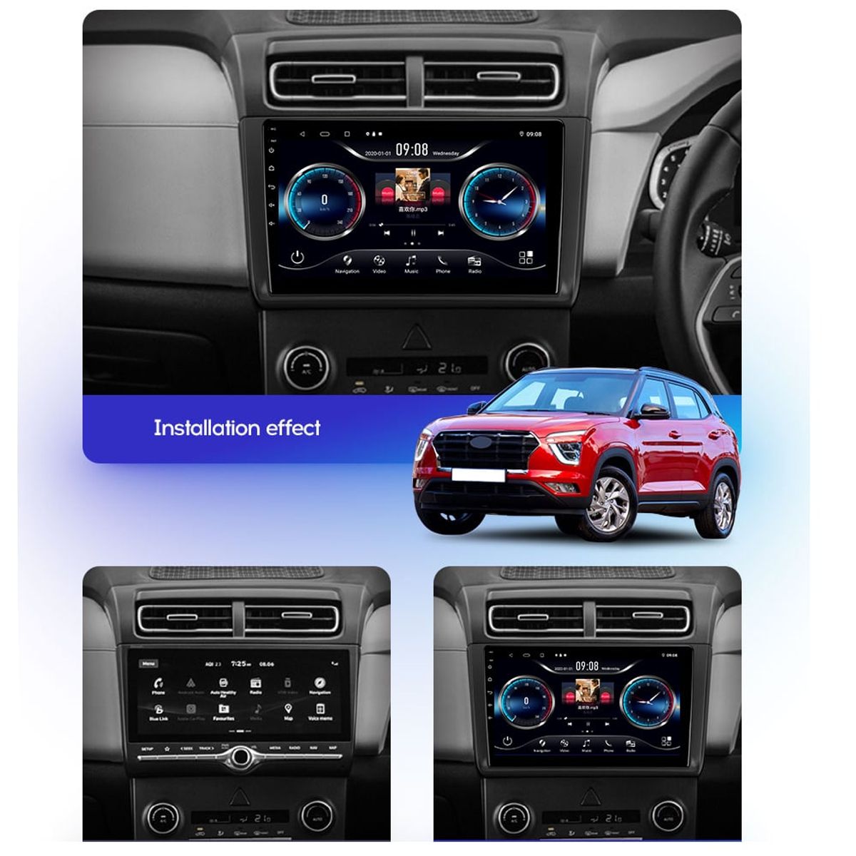 GENERICO - Autoradio Hyundai Creta 2021 – 2022 +Cámara Full HD