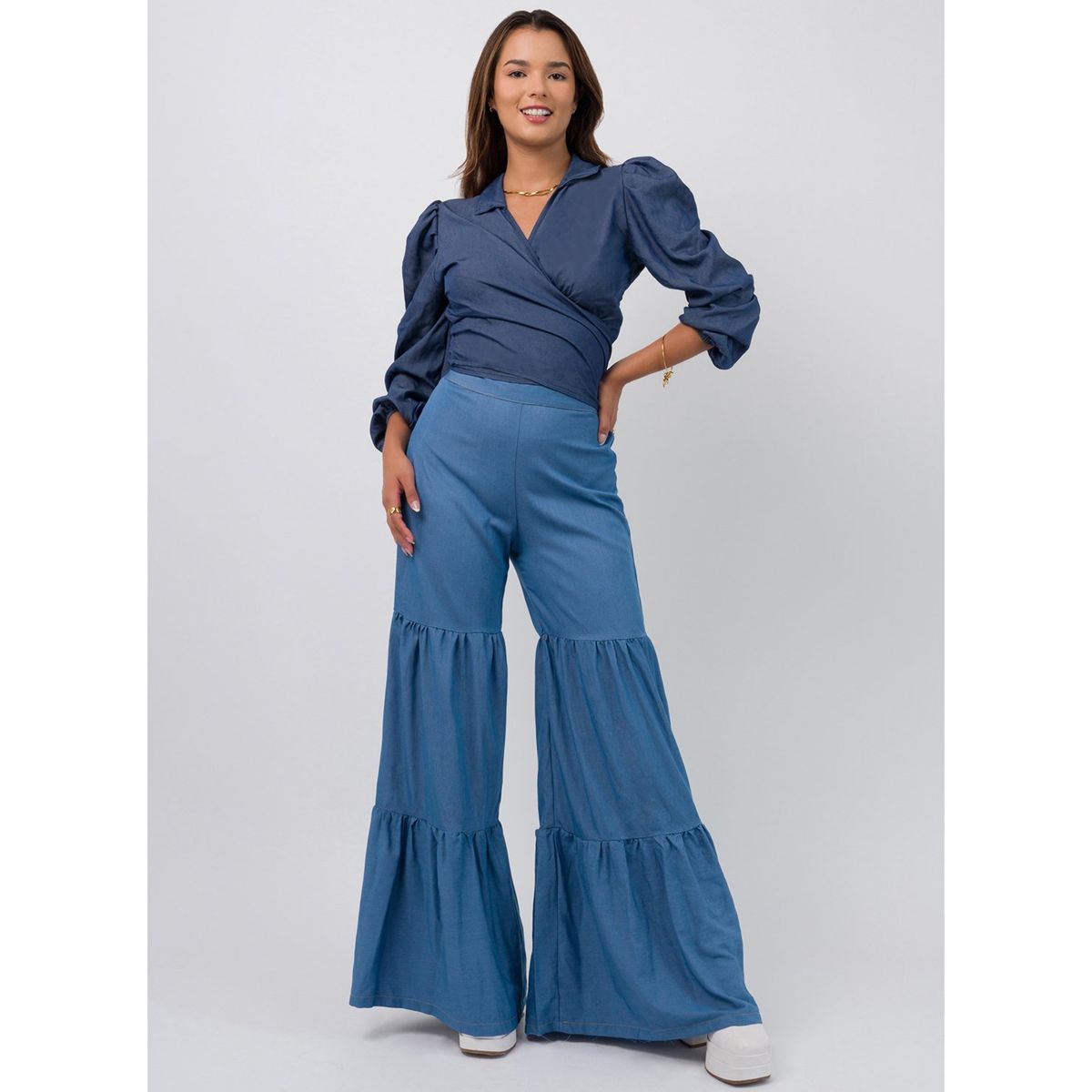 DOLCATTA - Pantalón Ashley - Blue Denim - Dolcatta