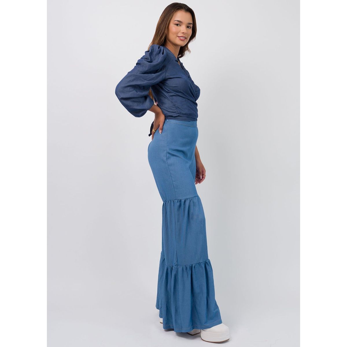 DOLCATTA - Pantalón Ashley - Blue Denim - Dolcatta