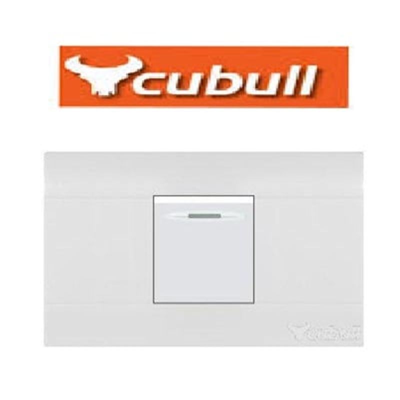 CUBULL - PACK X 10 UND : INTERRUPTOR SIMPLE COLOR BLANCO MARCA CUBULL A3-005