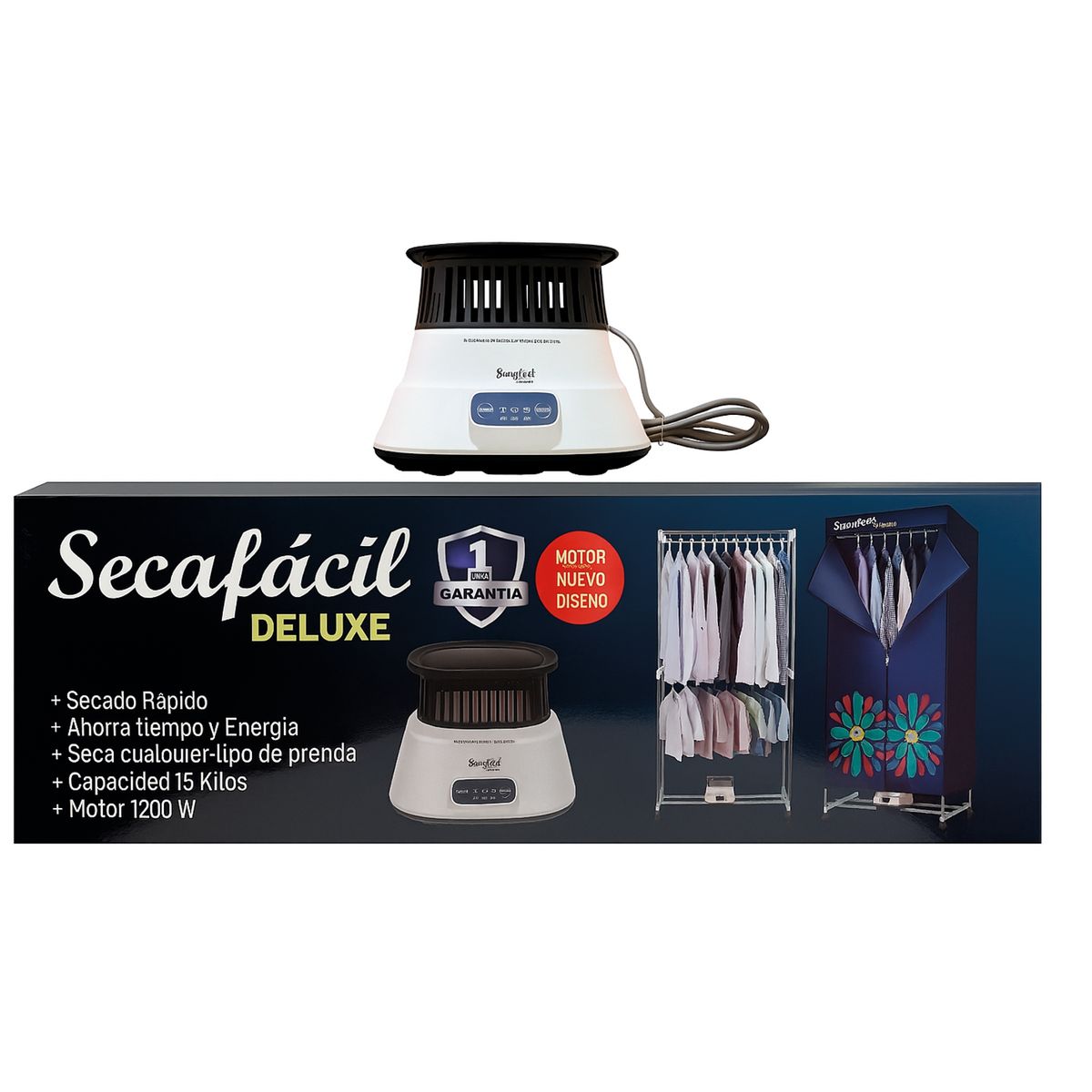 TURBO - Secadora de ropa Secafácil DELUXE motor antigoteo