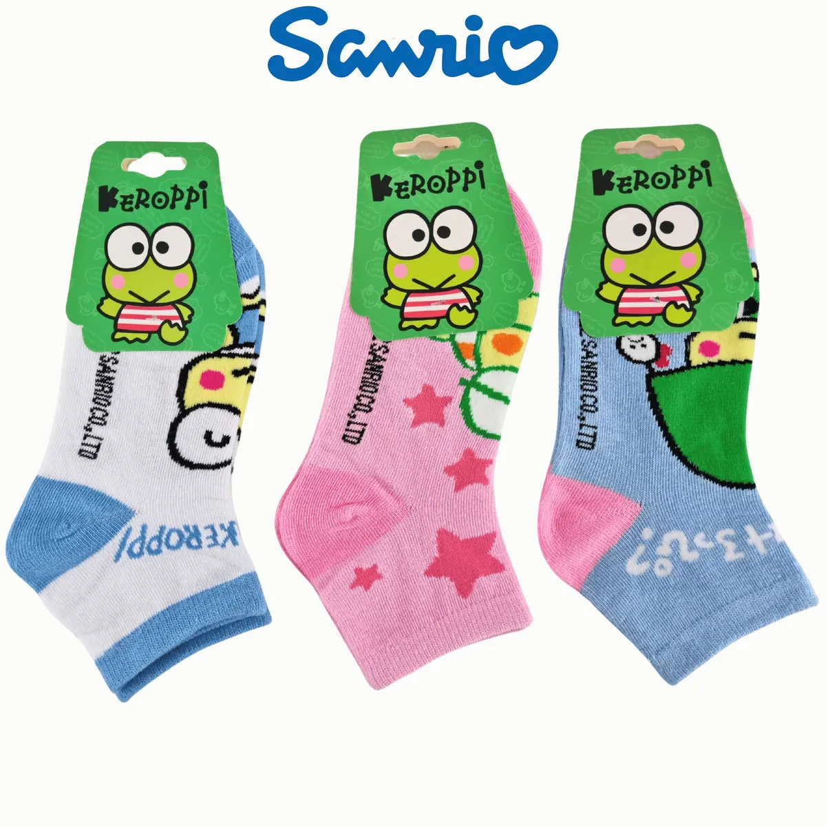SANRIO - Pack 3 Medias Sanrio Talla 32 a 36 - KEROPPI