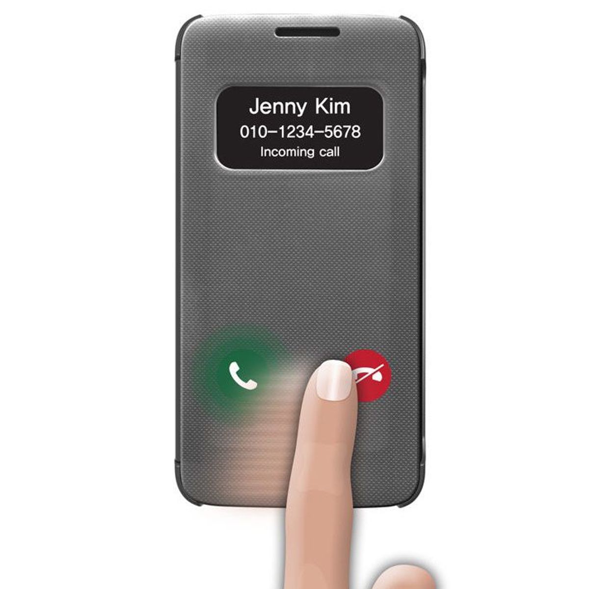 QUICK - LG G5 Funda Quick Flip Cover Inteligente Protector Forro