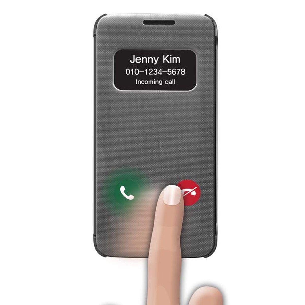 QUICK - LG G5 Funda Quick Flip Cover Inteligente Protector Forro