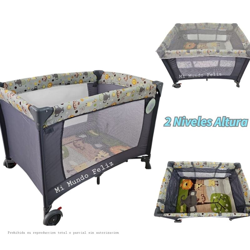 GENERICO - Corral para Niños Plegable para Bebe 2 Niveles Leoncito