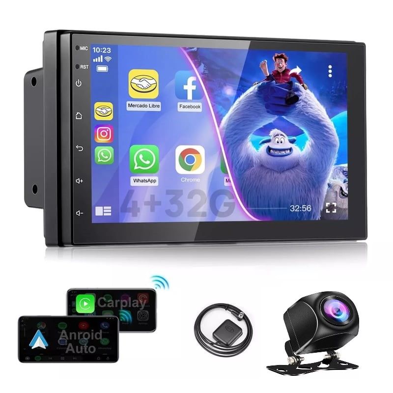 GENERICO - Autoradio Carplay 7 Pulgadas Android 2+64GB Gps Wifi