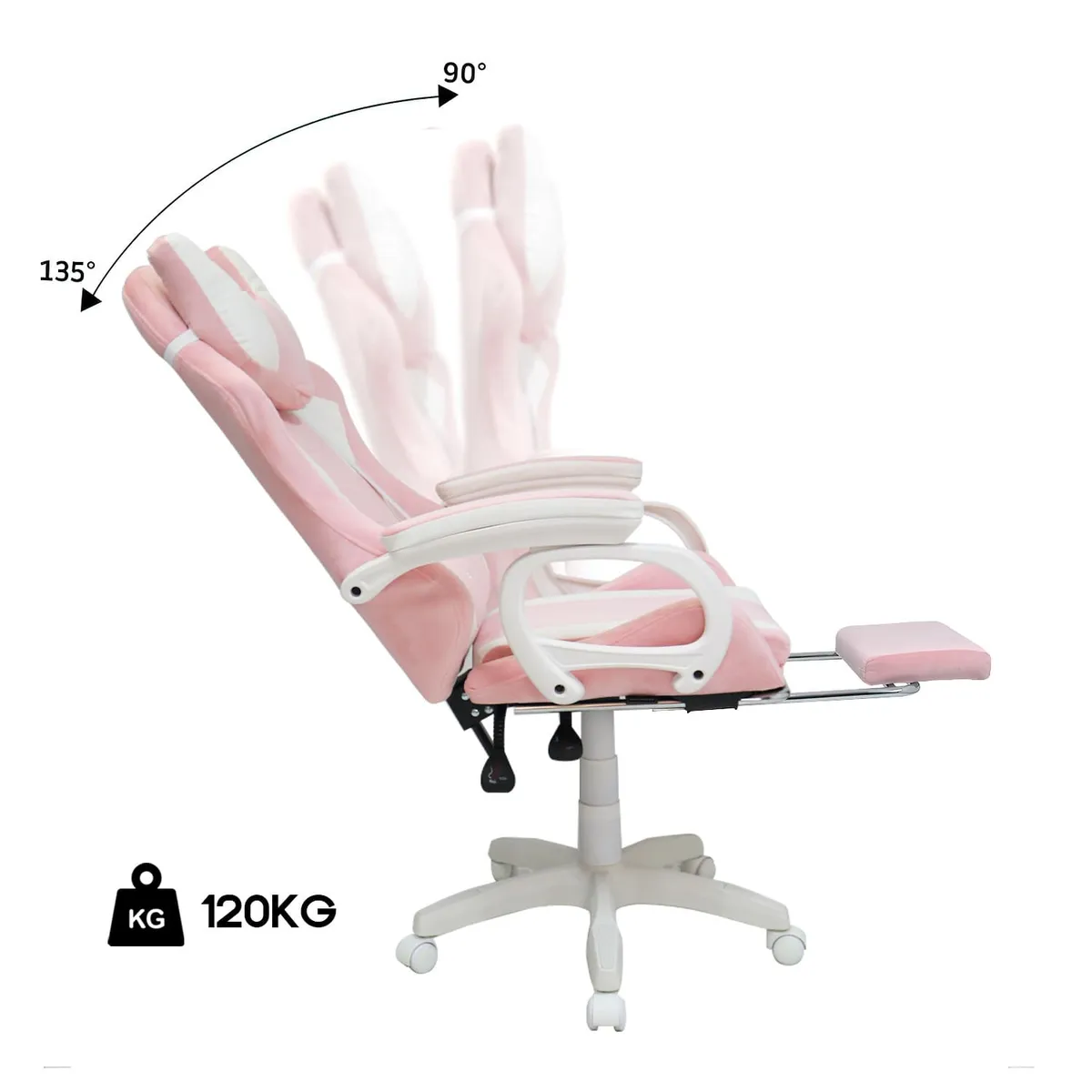 EXTINGTION - Silla Gamer Extingtion Sapp Gamuza Cuerina Color Rosado