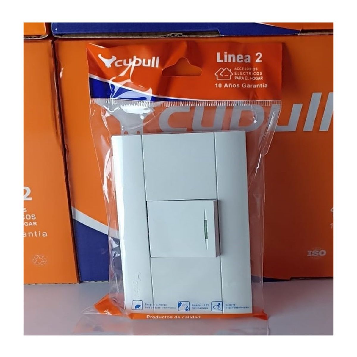 CUBULL - CONMUTADOR SIMPLE COLOR BLANCO MARCA CUBULL MODELO A3-006