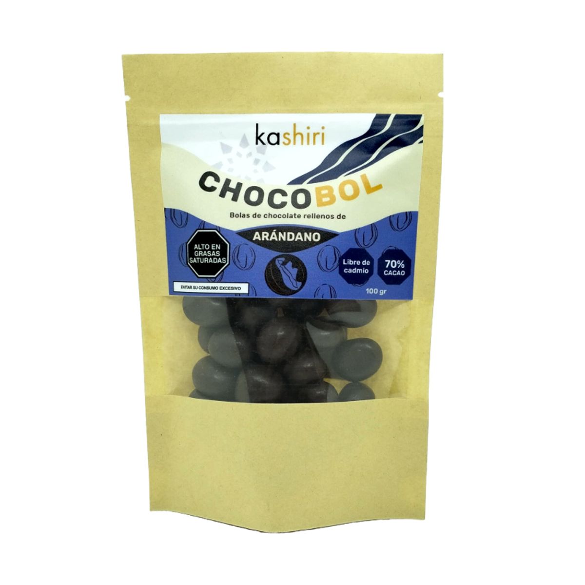 KASHIRI - Arandanos cubierto de Cacao 70% 100gr - Chocobol