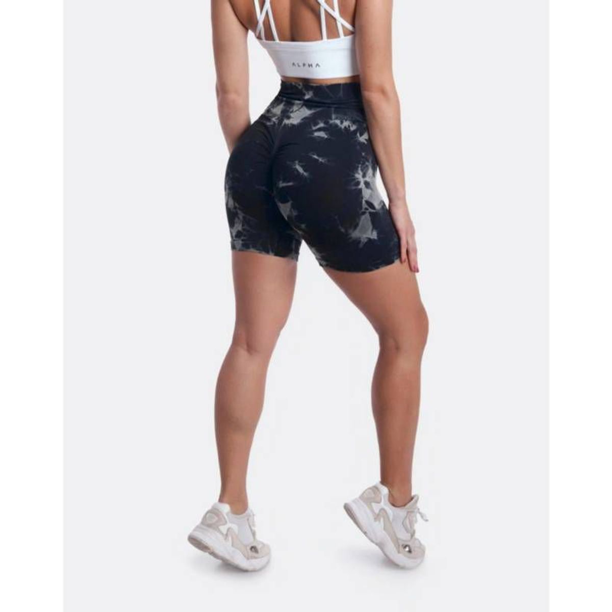 GENERICO - Short Deportivo Tie Dye para Mujer Scrunch Butt