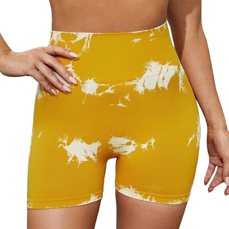 GENERICO - Short Deportivo Tie Dye para Mujer Scrunch Butt