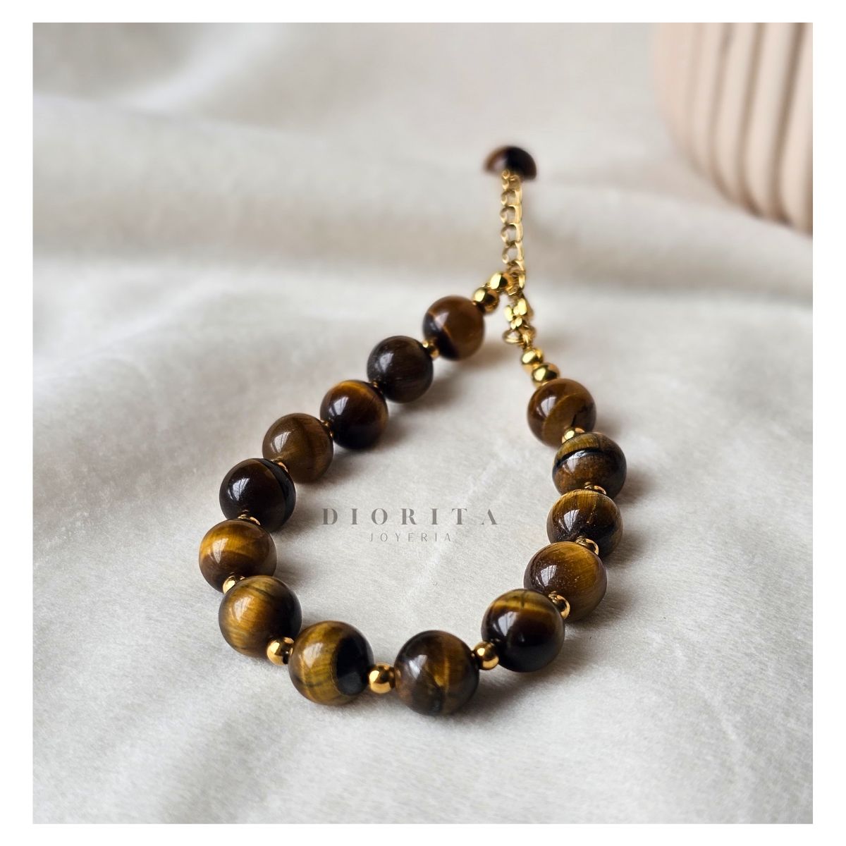 GENERICO - PULSERA DE PIEDRA OJO DE TIGRE PULSERA UNISEX