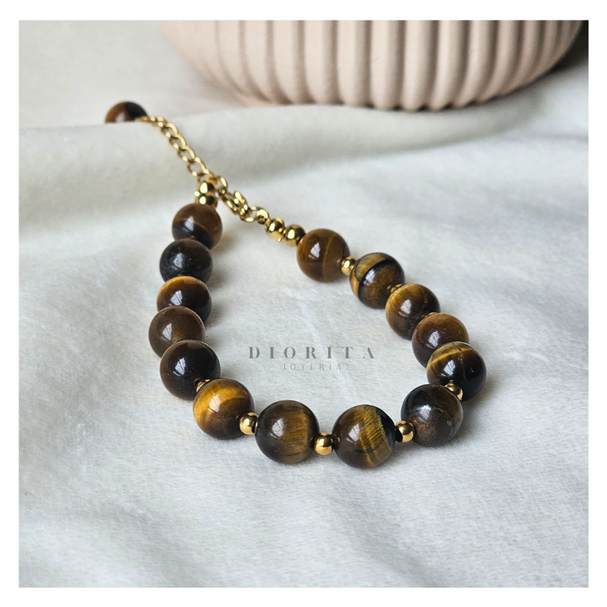 GENERICO - PULSERA DE PIEDRA OJO DE TIGRE PULSERA UNISEX