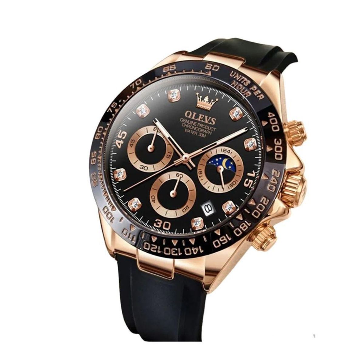 OLEVS - Reloj Olevs Resistente Fechero Correa Goma