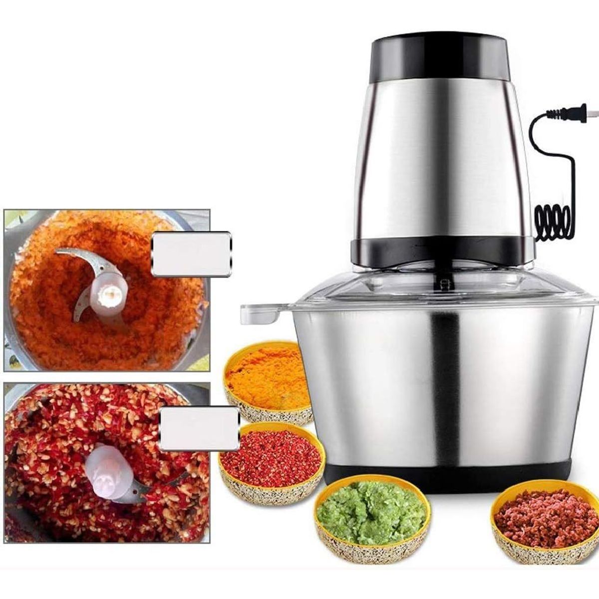 IMPORTADO MC - Procesador Picatodo Picador de Carne Alimentos de Acero Inoxidable