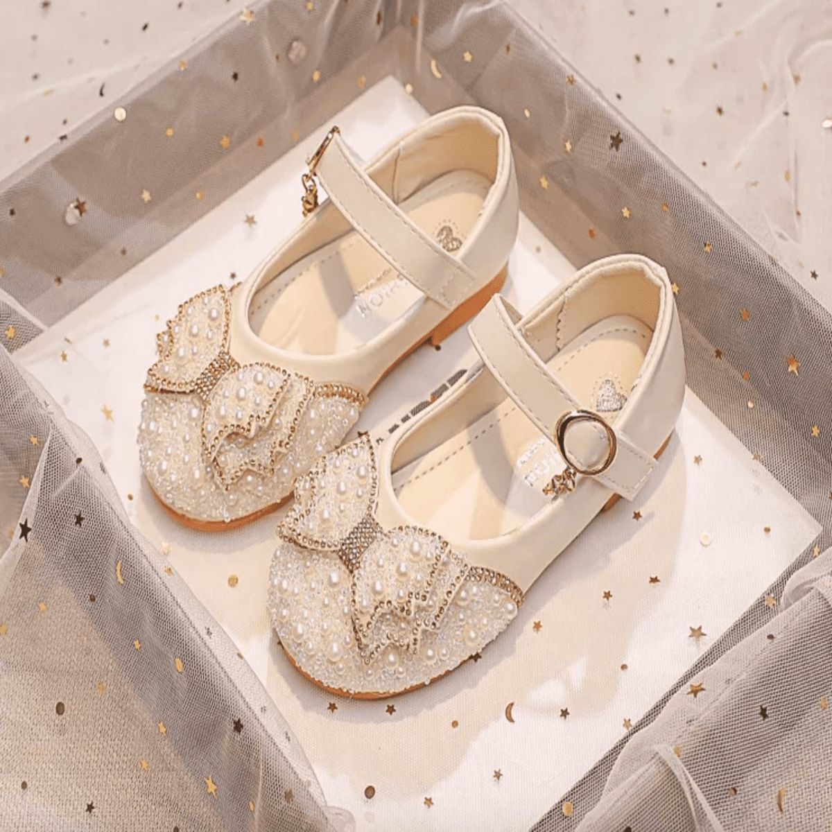 GENERICO - BALERINA PARA NIÑA BEBE BAUTIZOS -CREMA