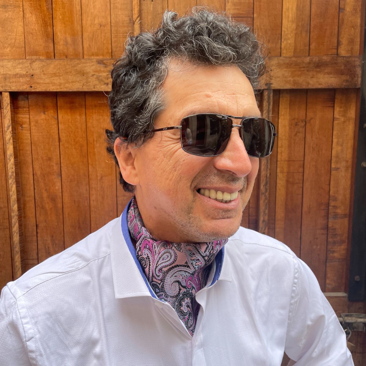 KAST PE - Corbata Seda Bufanda Ascot Hombre Gazne Omar Lila