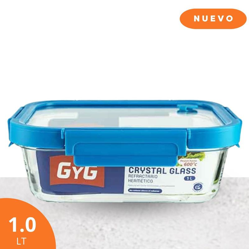 GENERICO - Taper Vidrio Rectangular 1 Lt Gyg