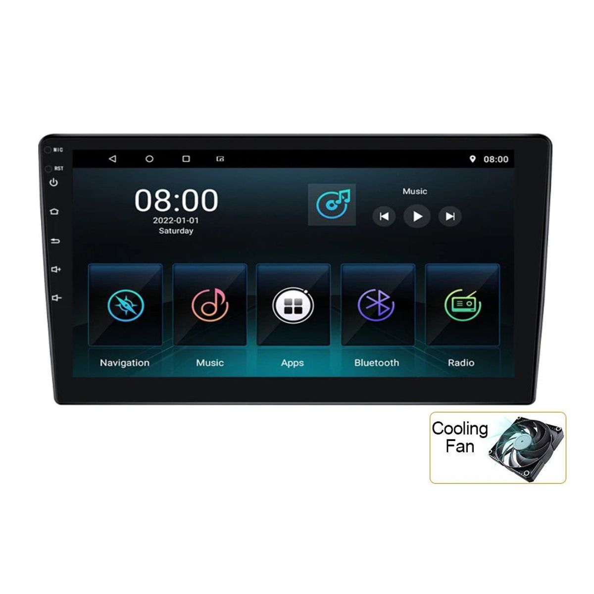 GENERICO - AUTORADIO ANDROID 2 DIN HD 9" 2GB+32GB WIFI GPS ANDROID AUTO CAR PLAY