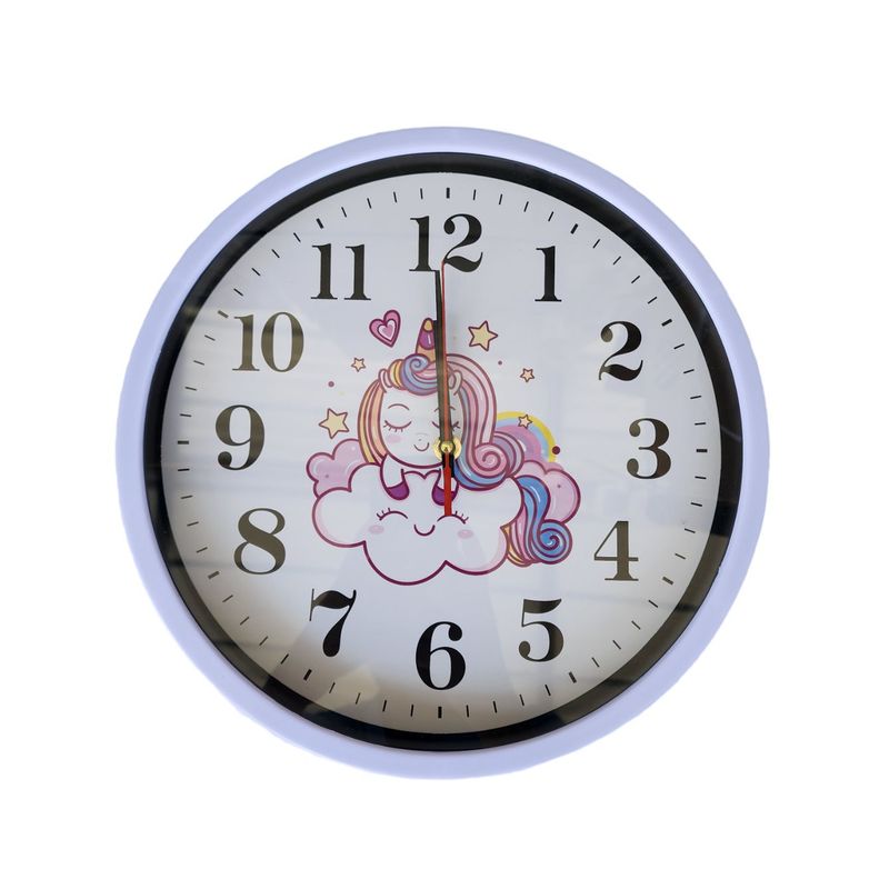 GENERICO - Reloj de pared de 30cm con dibujos - Blanco