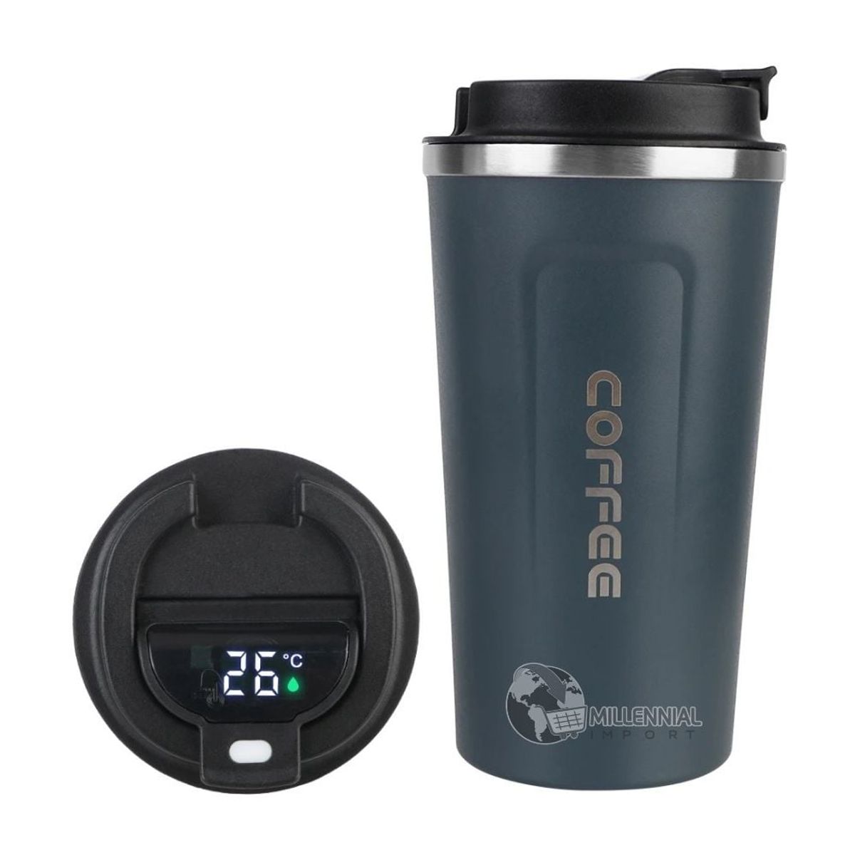 GENERICO - Taza de Café Digital con Sensor de Temperatura de 510 ml para Hombre