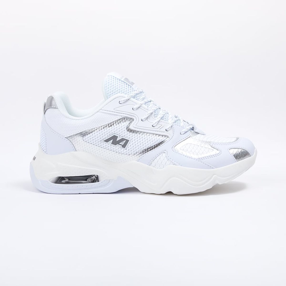 NEW ATHLETIC - ZAPATILLAS NEW ATHLETIC LIFESTYLE BASEFLATS59 BLANCO CON PLATEADO PARA MUJER