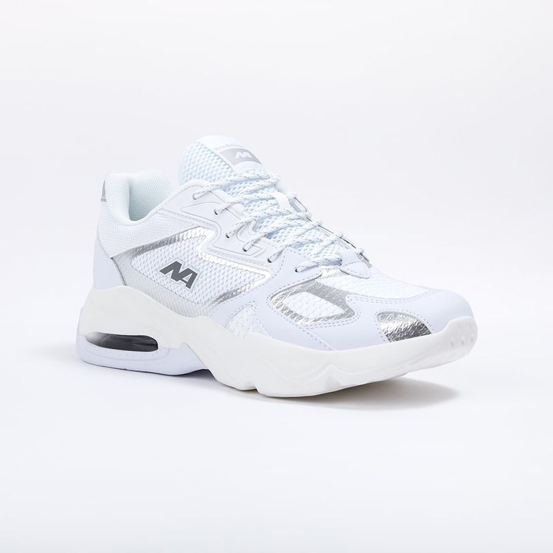 NEW ATHLETIC - ZAPATILLAS NEW ATHLETIC LIFESTYLE BASEFLATS59 BLANCO CON PLATEADO PARA MUJER