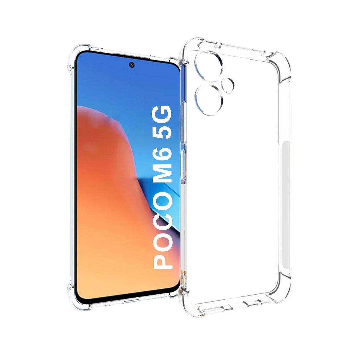 GENERICO - Funda Protector Case POCO M6 5G - TRANSPARENTE ANTI IMPACTO