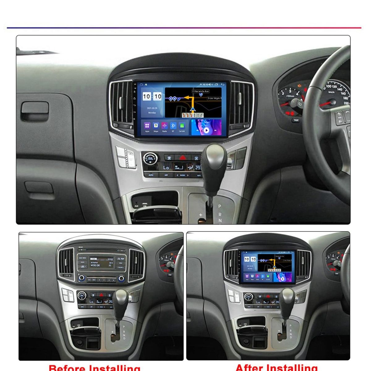 GENERICO - Autoradio Hyundai H1 2014 – 2018 +Cámara Full HD